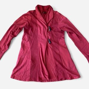Lucky Brand Rich Red Cotton Cardigan